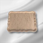 Ahşap boyanabilir orta boy dikdörtgen tepsi-sunumluk