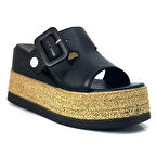 Mammamia 2305 24YT Kadın Günlük Terlik - Siyah