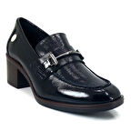 Mammamia 55 24KA Kadın Günlük Ayakkabı - Siyah Kırışık Rugan