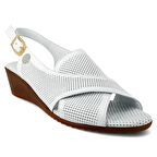 Mammamia 2730 25YS Kadın Günlük Sandalet Beyaz