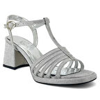 Beety 406 25YA Kadın Abiye Ayakkabı Gümüş