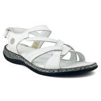 Mammamia 2530 25YS Kadın Günlük Sandalet Beyaz