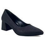 Beety 9602 25YA Kadın Abiye Ayakkabı Siyah Simli