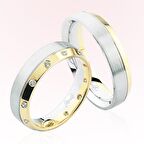 Harem Altın Sarı Beyaz Altın Alyans 4405