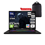 MSI CROSSHAIR 16HX AI Ultra 9-275HX 64-GBDDR5 1 TBSSD RTX5070 (8GB-115W-GDDR7) 16" 2K QHD+ 240Hz Windows 11 Pro + HMF Sırt Çantası D2XWGKG-047XTRHMF14