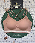 Mira Dikişsiz Hafif Dolgulu Çift Askılı Kopçasız Rahat Bralet/Sütyen/Büstiyer/Spor Sütyeni