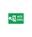 Acil Çıkış Uyarı Levhasi 25x35 KOD: 947