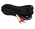 2 RCA ERKEK + 3.5 MM STEREO ERKEK SES KABLOSU 10 METRE  GO50602798940