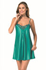 Arias Closet Zümrüt Kısa Saten Gecelik OZN-12894
