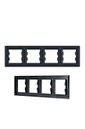 Schneider Asfora Antrasit 4'Lü Yatay Çerçeve