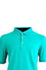 Oppland Erkek Turkuvaz Polo Yaka Kısa Kollu T-shirt Cepsiz Slim Fit Lacos Kumaş