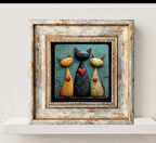 Doğal Taş Baskılı Çerçeveli Tablo 