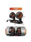 VANTİLATÖR 12V TORPİDOYA YAPIŞTIRMALI NUMARATÖRLÜ TEK KADEME ÇİFT FANLI 360° DÖNEBİLEN 4İNC