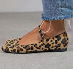 Leopar Şık Günlük Comfort Trend Rahat Meri Ceyn Babet
