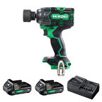 Hikoki WR18DH-2.0 18V/2.0Ah 345Nm 1/2" Çift Akülü Kömürsüz Şarjlı Darbeli Somun Sıkma