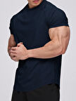 Erkek Spor Tişört Running Sports Gym Reglan Oval Kesim Penye T-shirt OVALT-SHİRT