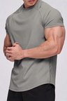 Erkek Spor Tişört Running Sports Gym Reglan Oval Kesim Penye T-shirt OVALT-SHİRT
