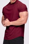 Erkek Spor Tişört Running Sports Gym Reglan Oval Kesim Penye T-shirt OVALT-SHİRT