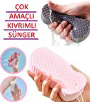Sünger Çok Amaçlı Sihirli Peeling Süngeri Bebek Banyo Süngeri Duş Lifi Kıvrımlı Sünger Yumuşak Lif