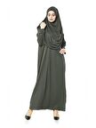 Tek Parça Namaz Elbisesi - Haki - 5015