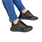 Kinetix Posıttıve Pu Siyah Comfort Fuspetli Kaymaz Spor Ayakkabı