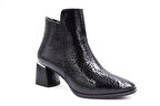 Park Moda Topuklu Fermuarlı Günlük Kadın Bot RUGAN SİYAH