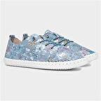 Prego (London) İçi Dışı Hakiki Deri Günlük Kadın Confort Ayakkabı MAVİ