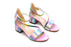 Beyaz (Mini Women) Çok Renkli Yaş Biyeli Topuklu Kız Çocuk Abiye Ayakkabı ÇOK RENKLİ