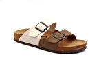 Fly Soft S903 Poli Hafif Taban Çift Toka Erkek Terlik BEJ KAHVE
