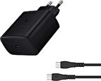 45W Hızlı Şarj Aleti siyah Type-C Type-C Kablolu SET
