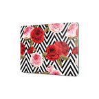 Decovetro Cam Kesme Tahtası Kırmızı Gül Desenli 20x30 Cm