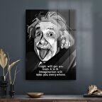 Decovetro Cam Tablo Albert Einstein Funny