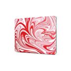 Decovetro Cam Kesme Tahtası Kırmızı Ebru Desenli 30x40 Cm