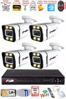 FURY 4 Kameralı 1080P Görüntü Gece Renkli Full Hd 4 x Ultra Led Gece Renkli Güvenlik Kamerası Seti 500GB