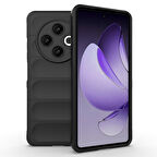 Tecno Spark 30 4G Kılıf Esnek TPU Oyuklu Arka Yüzey Tasarımlı Etnik Silikon Kapak