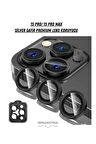 15 Pro & 15 Pro Max Uyumlu Safir Premium Kamera Lens Koruyucu