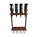 Ahşap Kayın Ağacı Şaraplık Kadehlik Bar Dekoru 44*50 cm