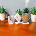 Masa üstü organizer/Kalemlik, Bardak altı, telefon stand/3 lü set.