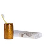 DİŞ FIRÇALIK ALTIN RENKLİ POLİRESİN  5X5X7CM