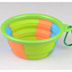 Katlanabilir Kedi Köpek Mama Su Kabı Evcil Hayvan Kap Taşınabilir (Yeşil)