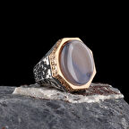 Erkek Yüzük 925 Ayar Gümüş – Usta İşçilikli Özel Taş Modeli