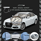 Audi A4 Oto Araç Kapı Koruma Fitili 5metre Parlak Gri Renk
