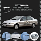 Fiat Marea Oto Araç Kapı Koruma Fitili 5metre Parlak Gri Renk