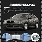 Skoda Octavia Oto Araç Kapı Koruma Fitili 5metre Parlak Gri Renk