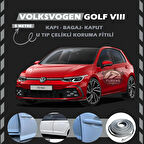 Volksvogen Golf 8 Oto Araç Kapı Koruma Fitili 5metre Parlak Gri Renk
