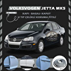 Volksvogen Jetta Mk5 Oto Araç Kapı Koruma Fitili 5metre Parlak Gri Renk