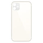 Apple iPhone 11 Uyumlu Logolu, Cam Arka Pil Kapağı - LENS HARİÇ