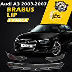 Audi A3 8P 2003-2007 Uyumlu Brabus Ön Lip 3 Parça Kanatlı Lip
