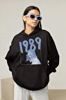 Tasarım 1989 Taylor Swift Baskılı Unisex Oversize Hoodie