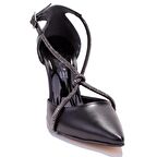 Dagoster DZA07-605056 Siyah Abiye Topuklu Kadın Ayakkabı